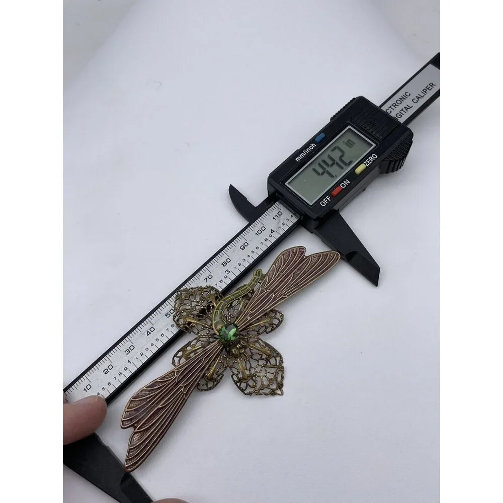 Vintage Sadie Green Signed Dragonfly Brooch Pin